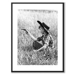 Cowboy som historiskt fotografi och poster från Historly – med vit kant utan titel