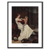 Drottning Blanka av Albert Edelfelt som poster till barnrum från Historly – med vit kant och titel