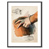 Detaljstudie av en Hand av Albert Edelfelt som konstposter från Historly – med vit kant utan titel