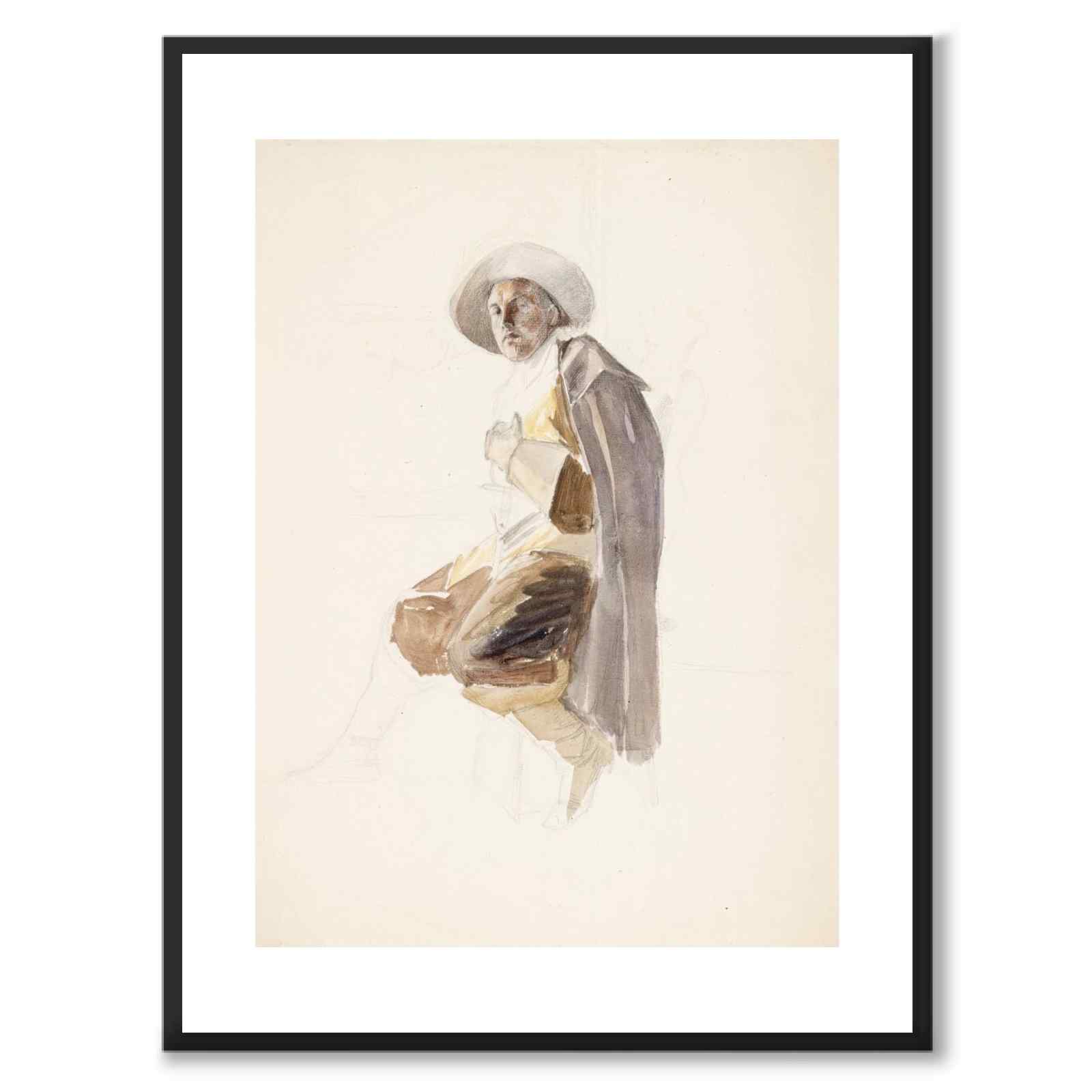 A Young Man by Albert Edelfelt as an art poster from Historly – with white border without title