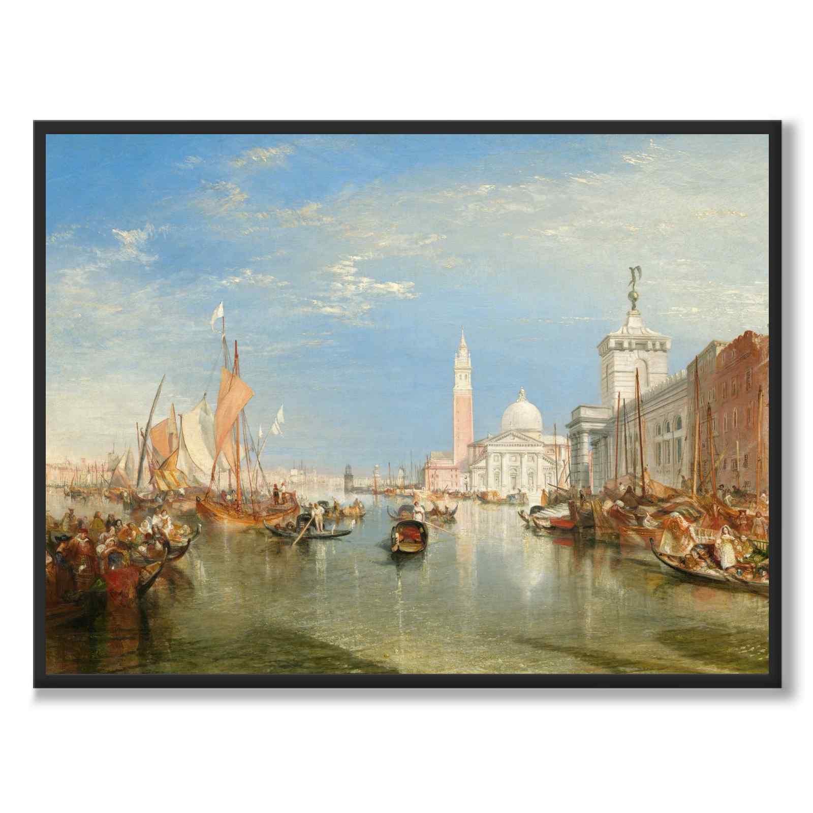 The Dogana and San Giorgio Maggiore by William Turner as an art poster from Historly – full image without white border
