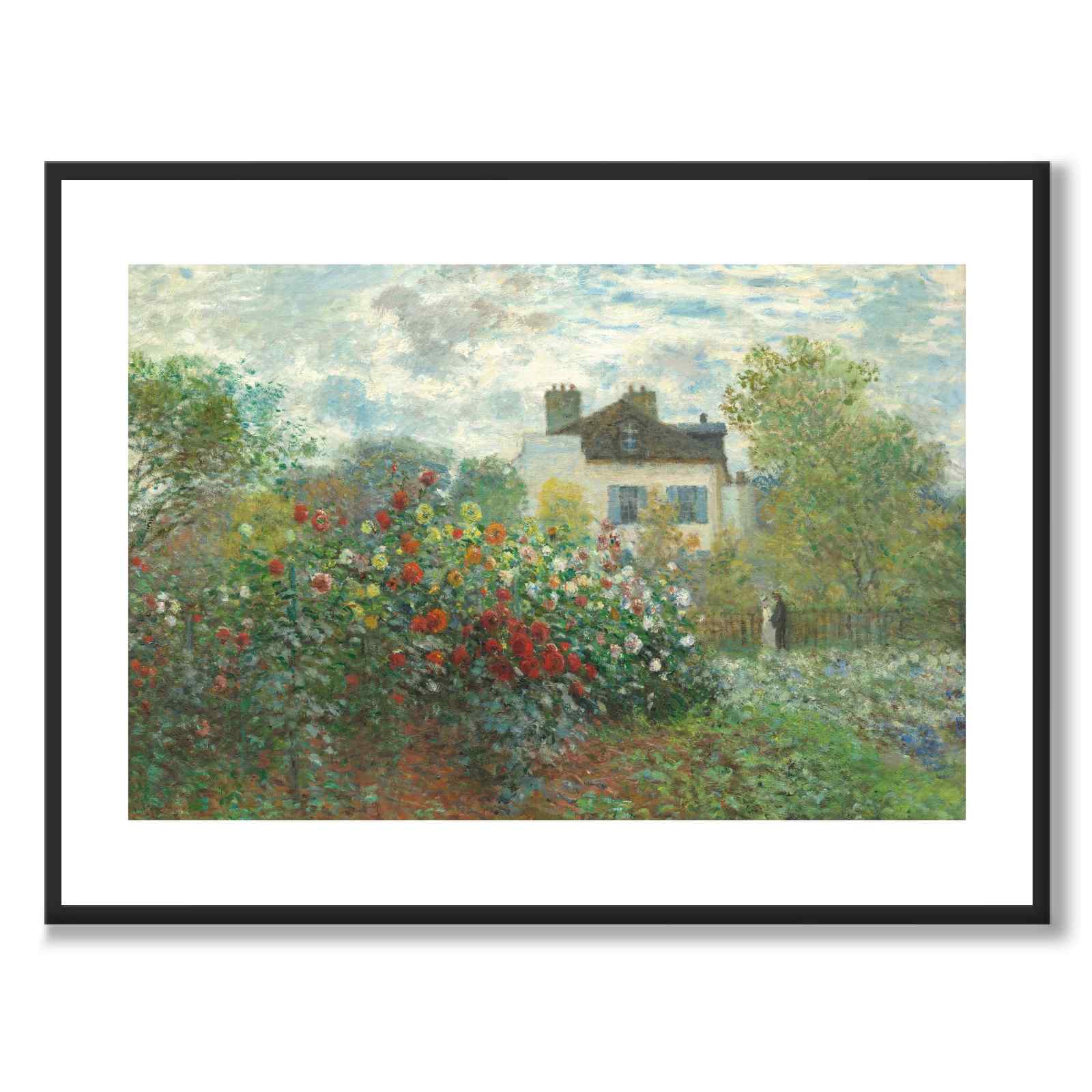 The Artist's Garden by Claude Monet as an art poster from Historly – with white border without title