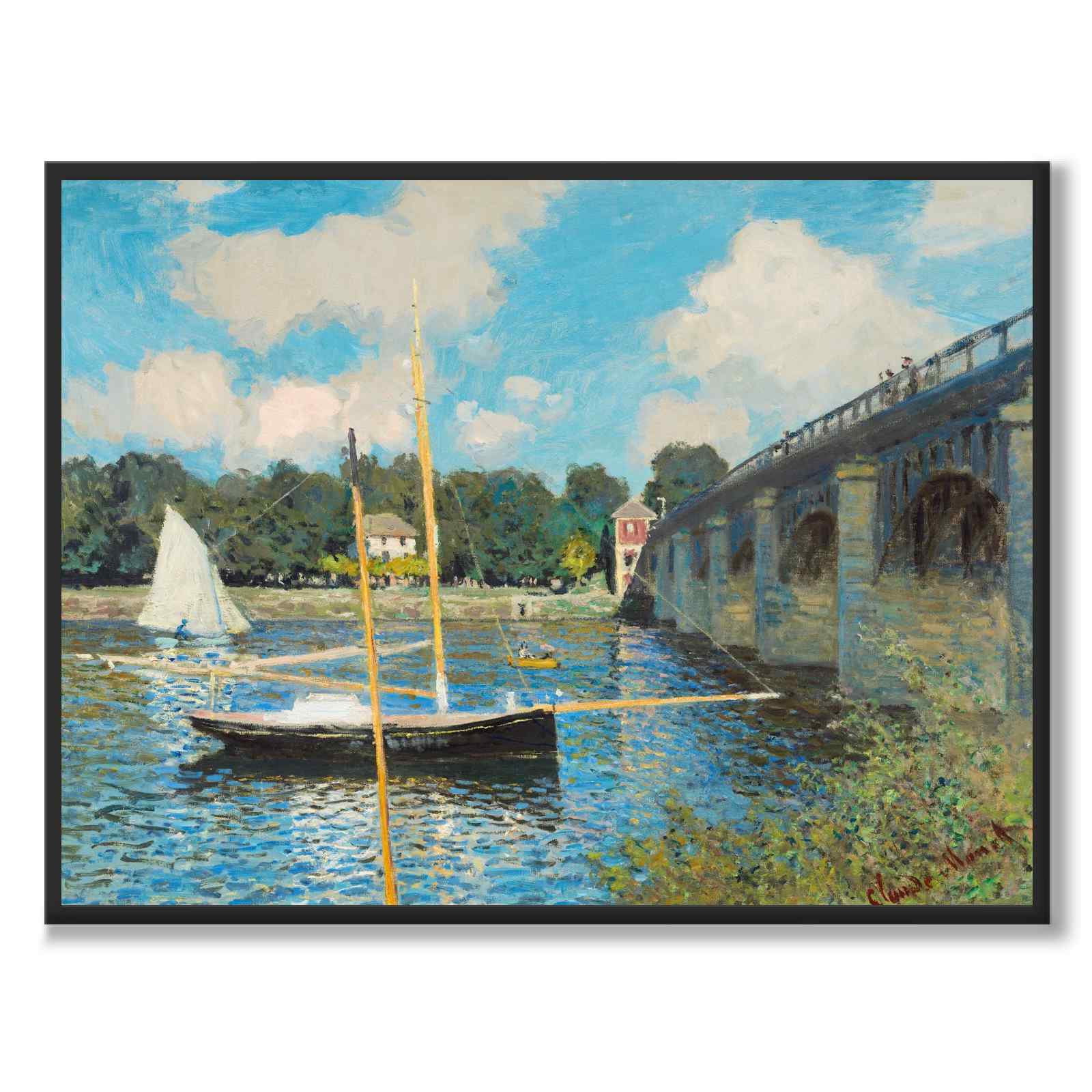 The Bridge at Argenteuil by Claude Monet as an art poster from Historly – full image without white border