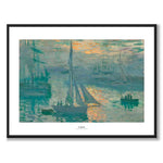 Sunrise av Claude Monet som konstposter från Historly – med vit kant och titel