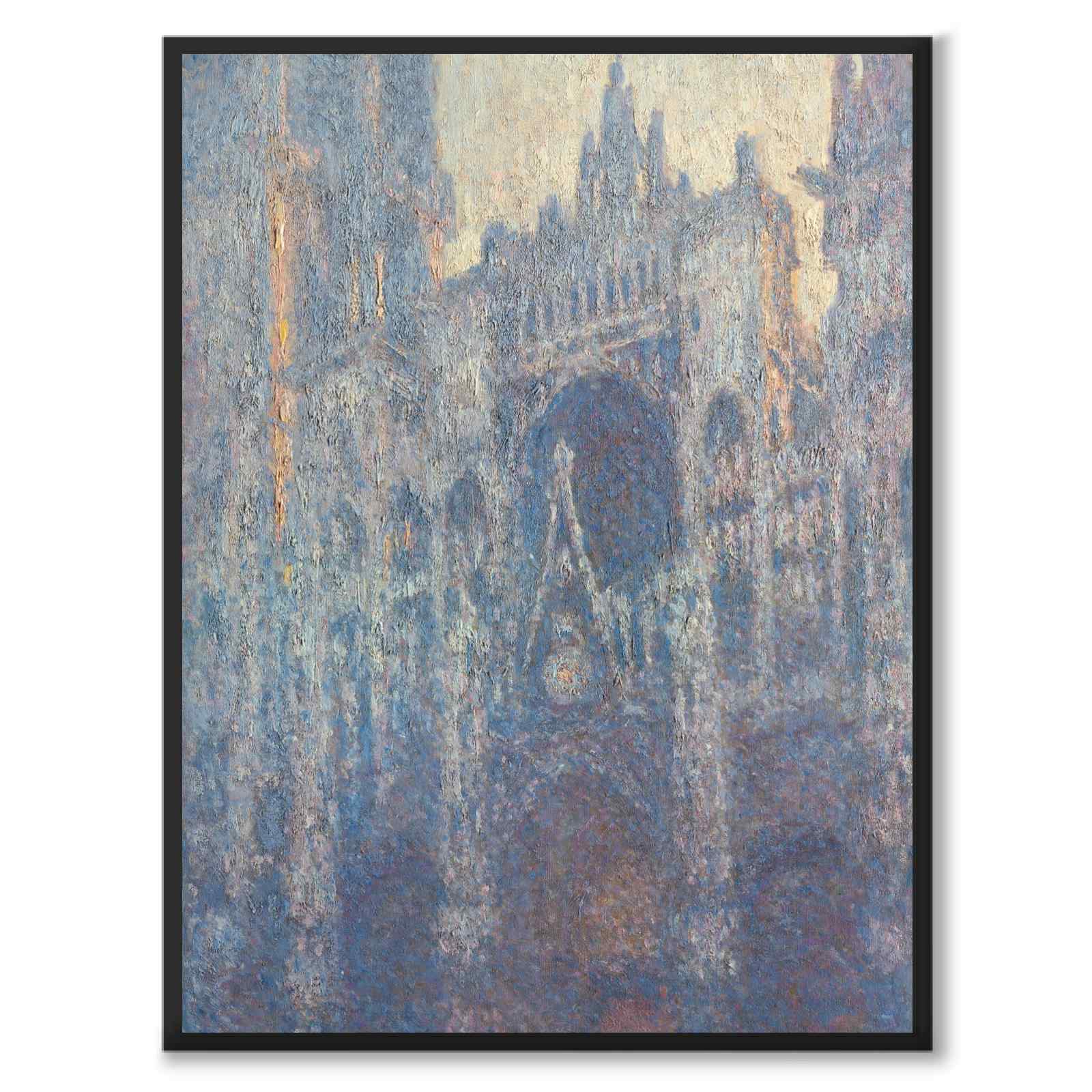 The Portal of Rouen Cathedral in Morning Light by Claude Monet as an art poster from Historly – full image without white border