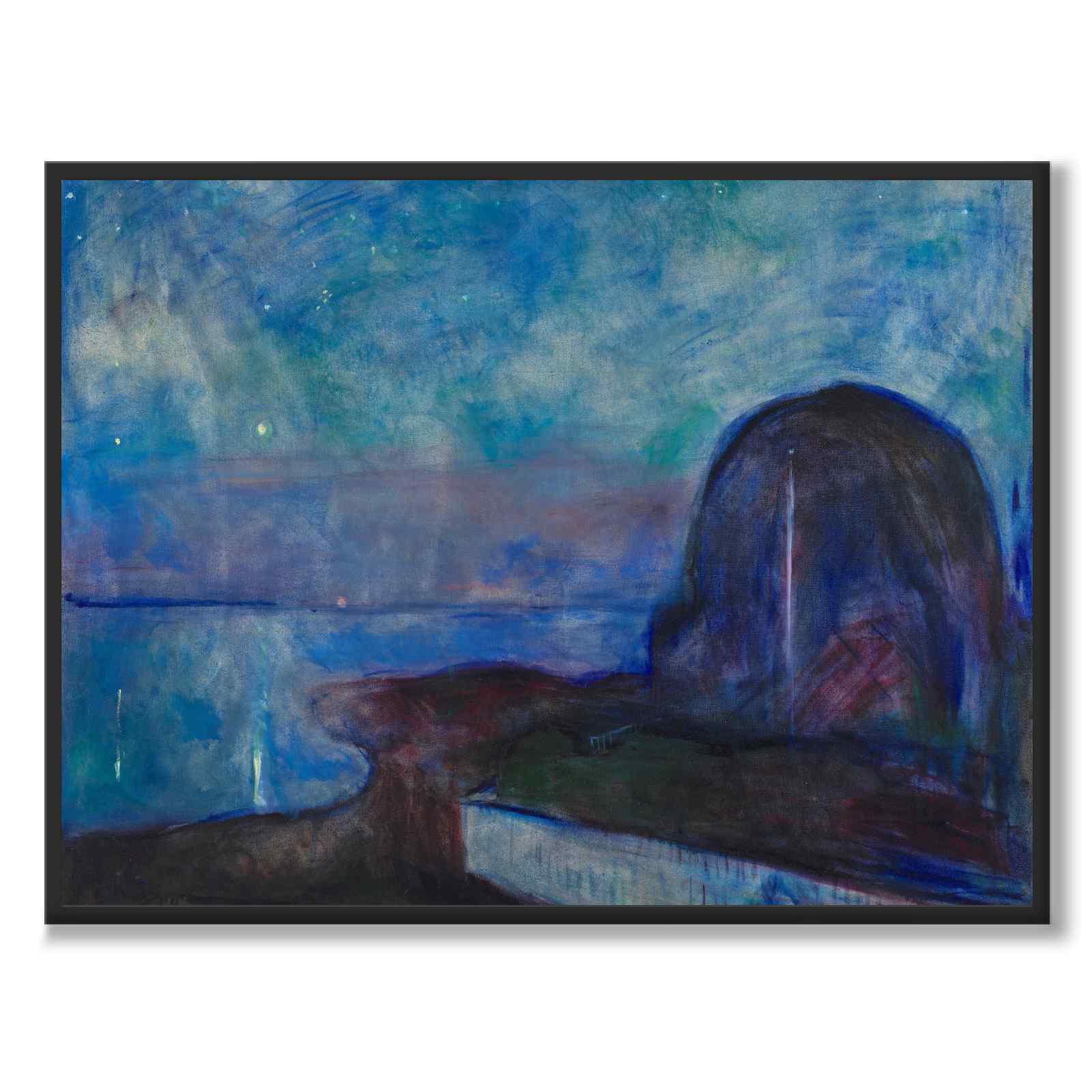 Starry Night by Edvard Munch as an art poster from Historly – full image without white border