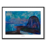 Starry Night by Edvard Munch as an art poster from Historly – with white border and title