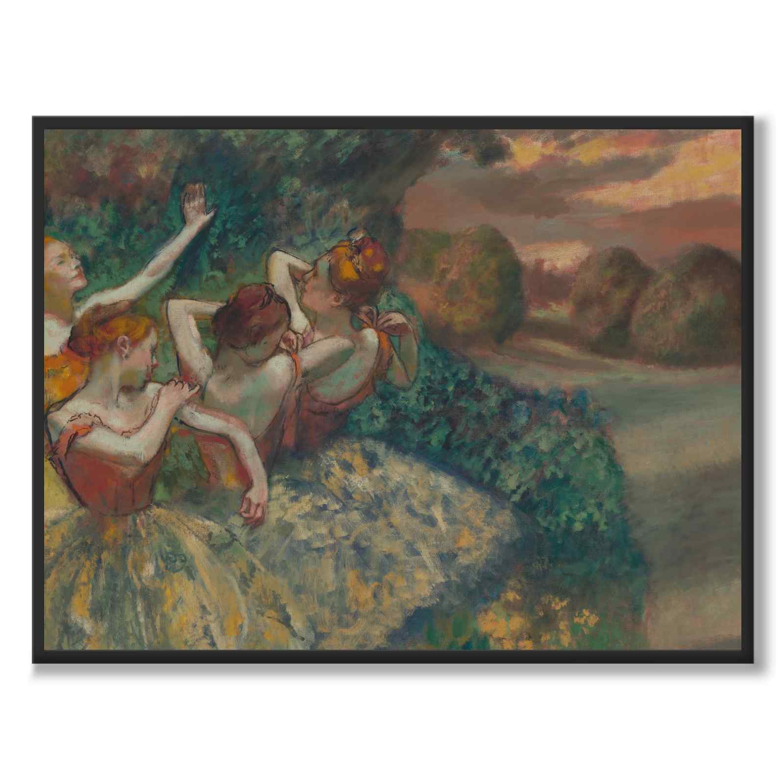 Four Dancers by Edgar Degas as an art poster from Historly – full image without white border