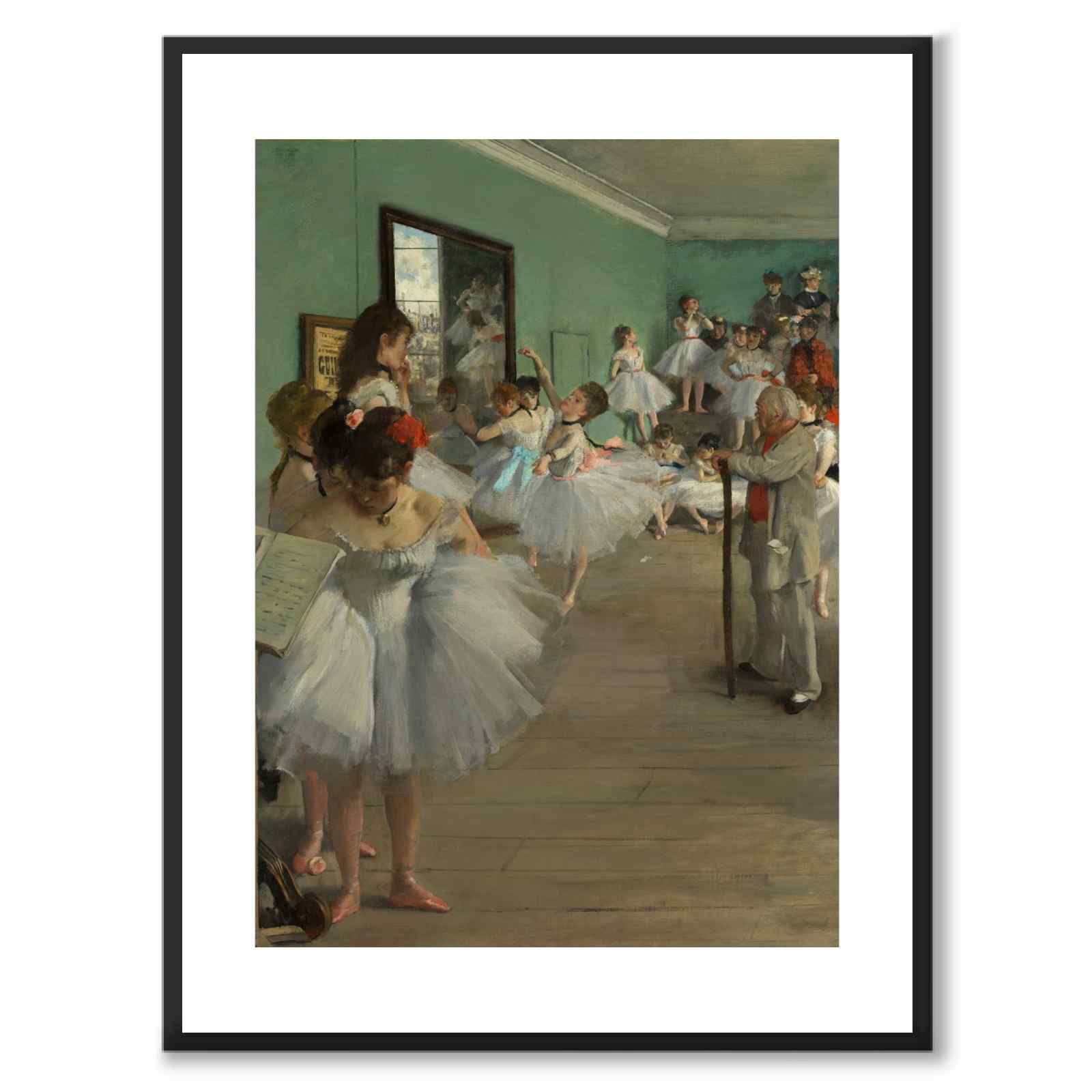 The Dance Class by Edgar Degas as an art poster from Historly – with white border without title