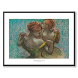 Two Dancers, Half-Length av Edgar Degas som konstposter från Historly – med vit kant och titel