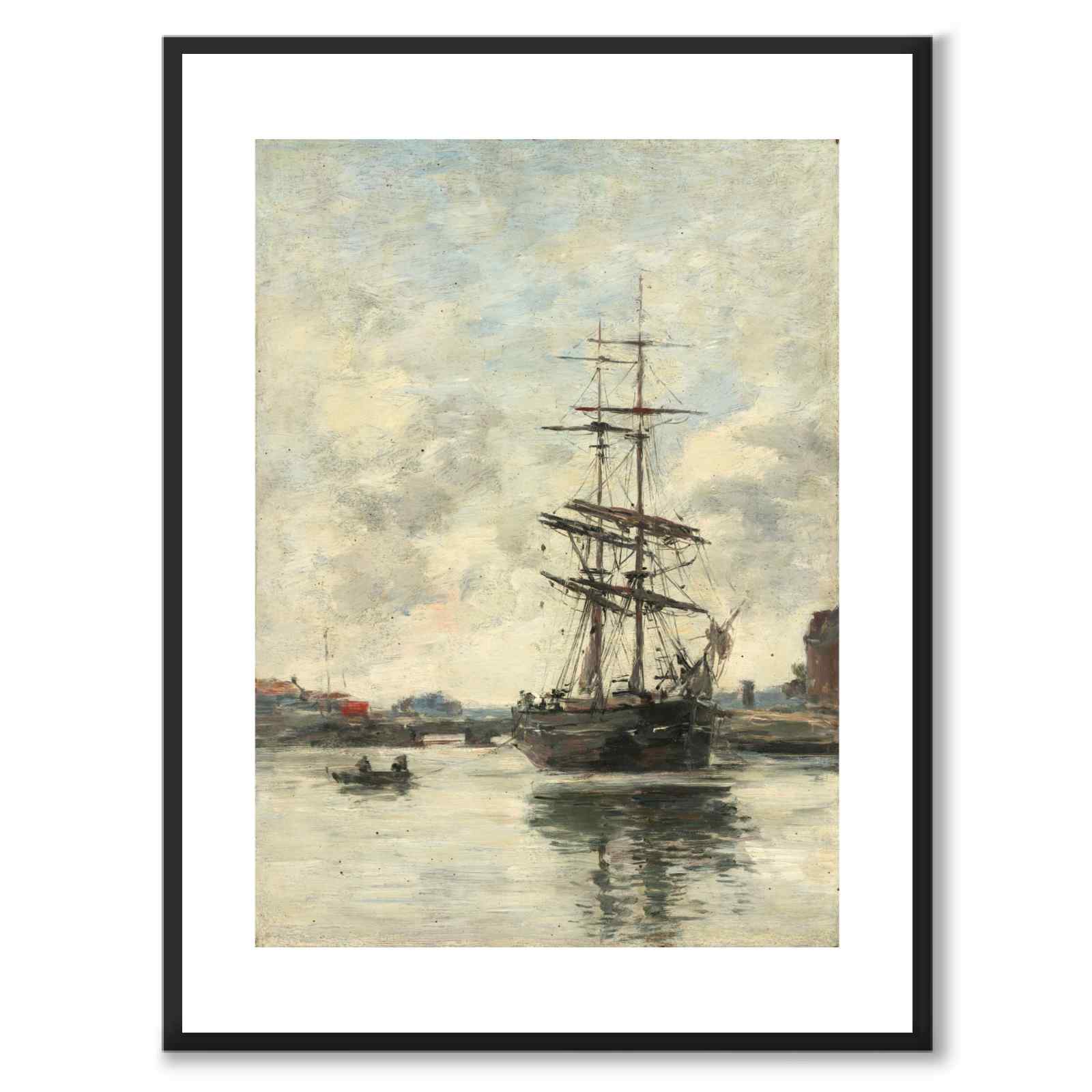 Ship on the Touques som konstposter från Historly – med vit kant utan titel