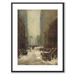 Snow in New York as an art poster from Historly – with white border without title