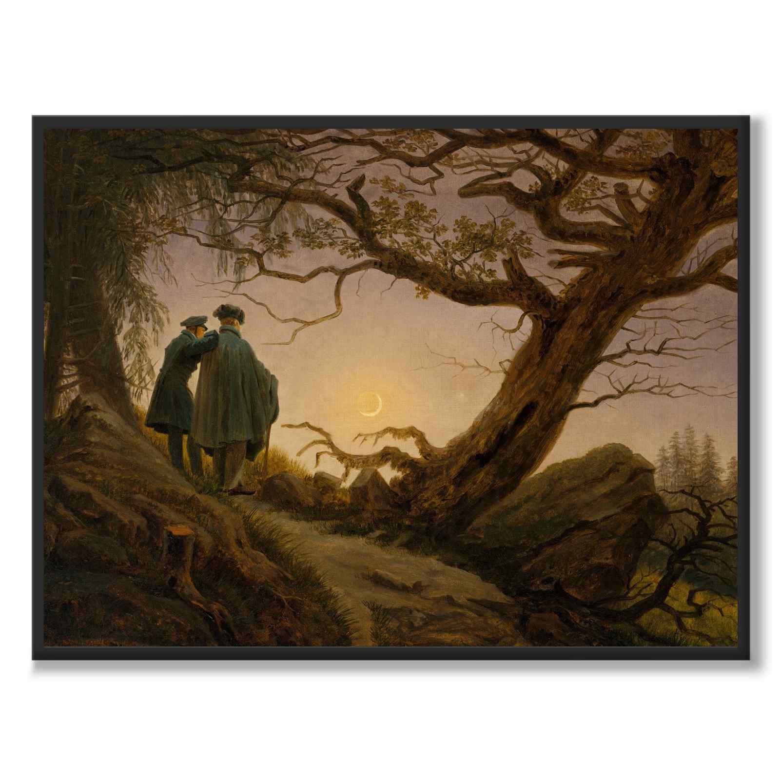 Two Men Contemplating the Moon som konstposter från Historly – helbild utan vit kant