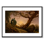 Two Men Contemplating the Moon som konstposter från Historly – med vit kant utan titel