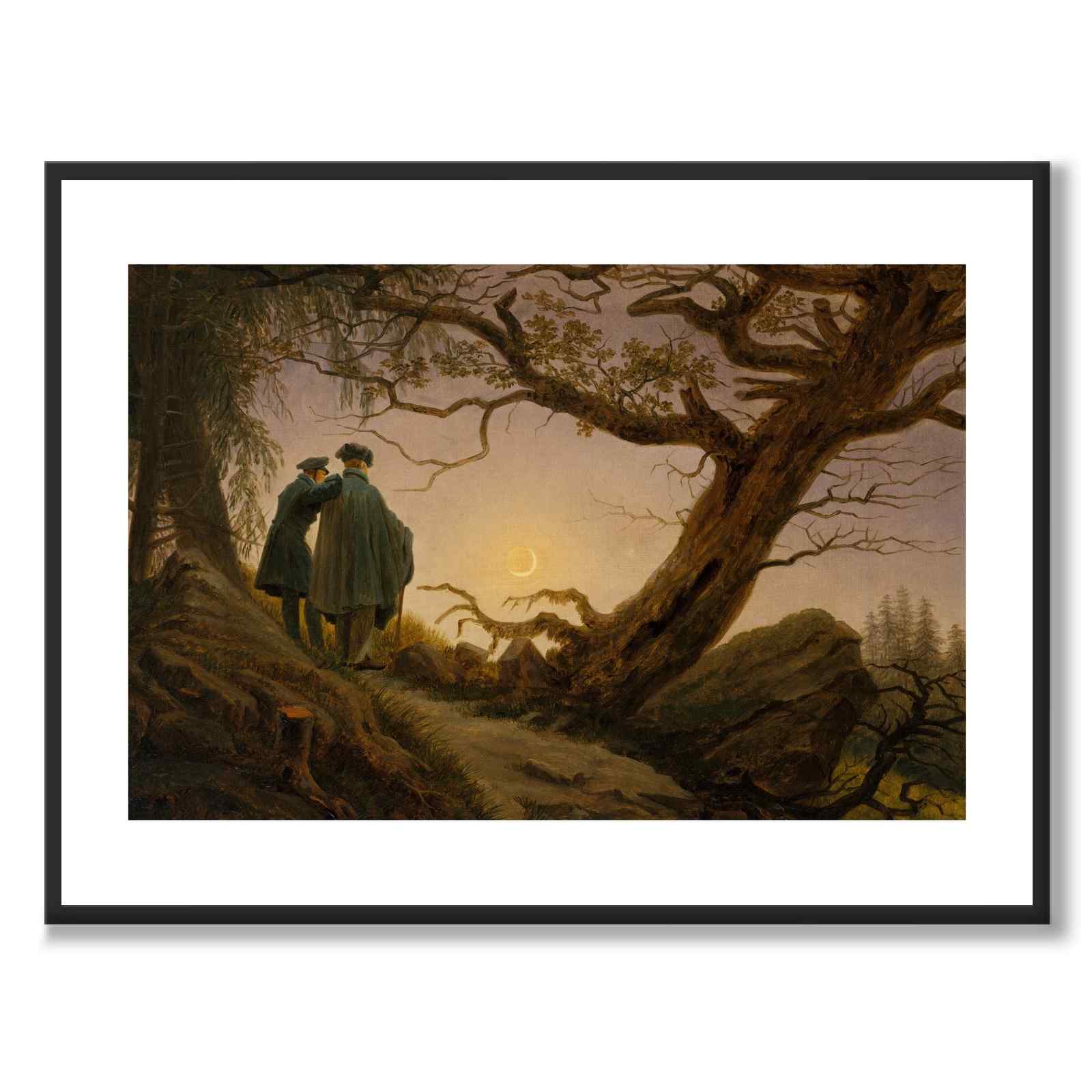 Two Men Contemplating the Moon som konstposter från Historly – med vit kant utan titel