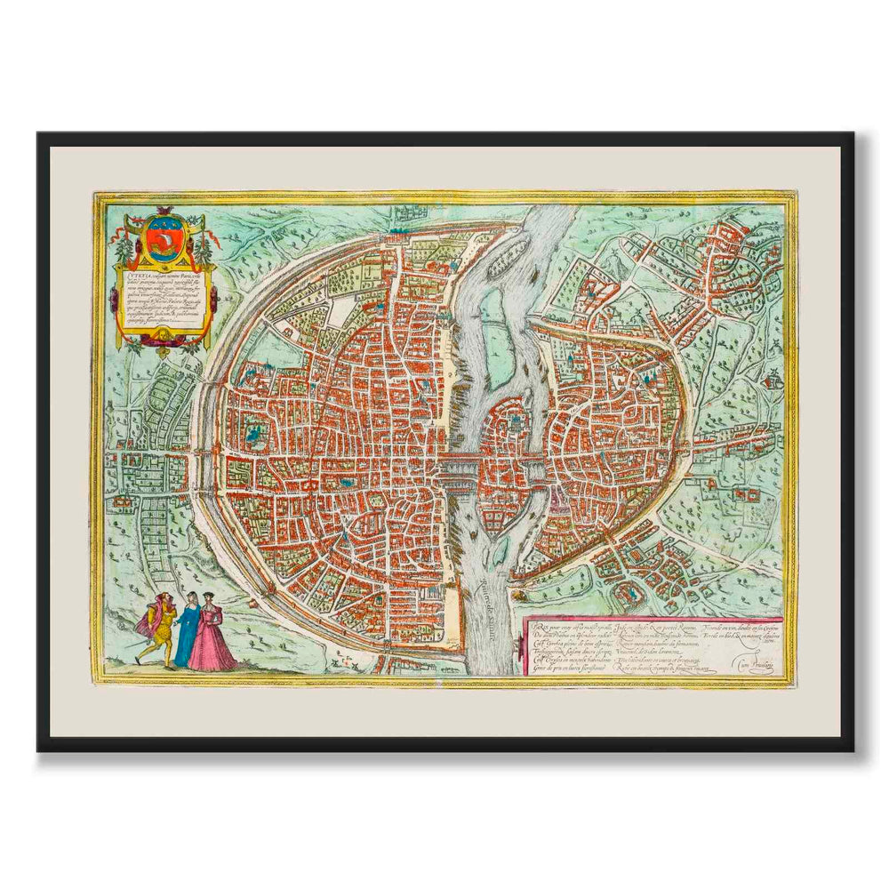 Paris 1572 som historisk karta och poster från Historly – helbild utan vit kant