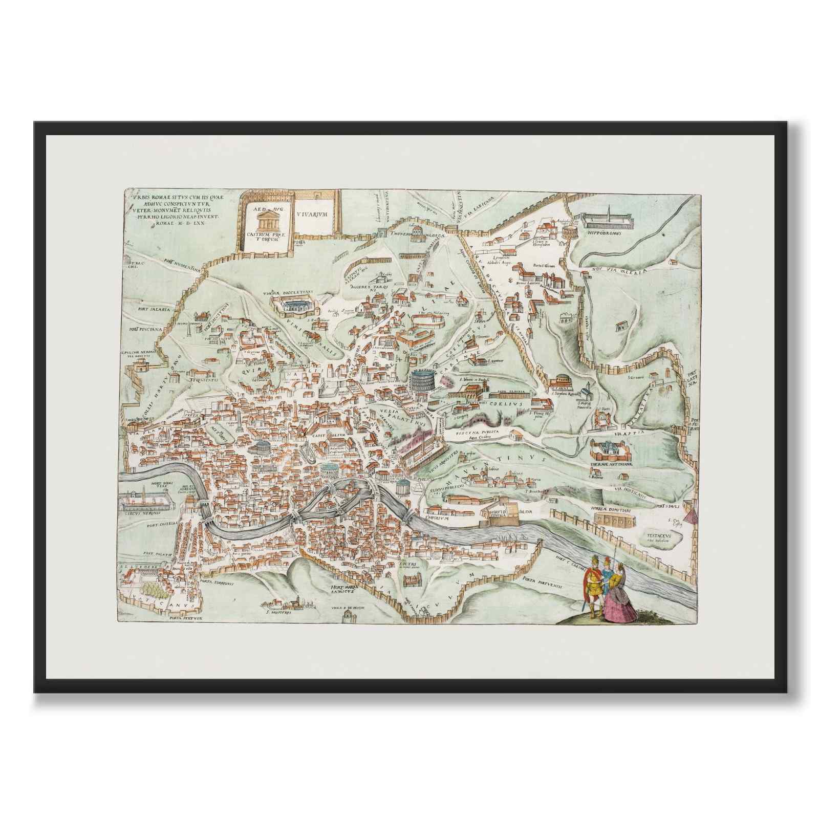 Rome 1575 som historisk karta och poster från Historly – helbild utan vit kant