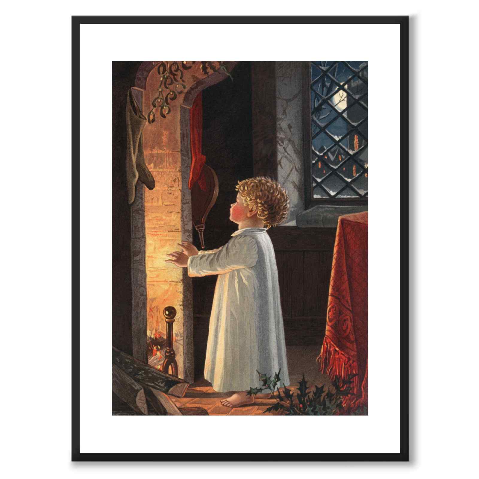 Christmas Eve as a poster for a children's room from Historly – with white border and no title