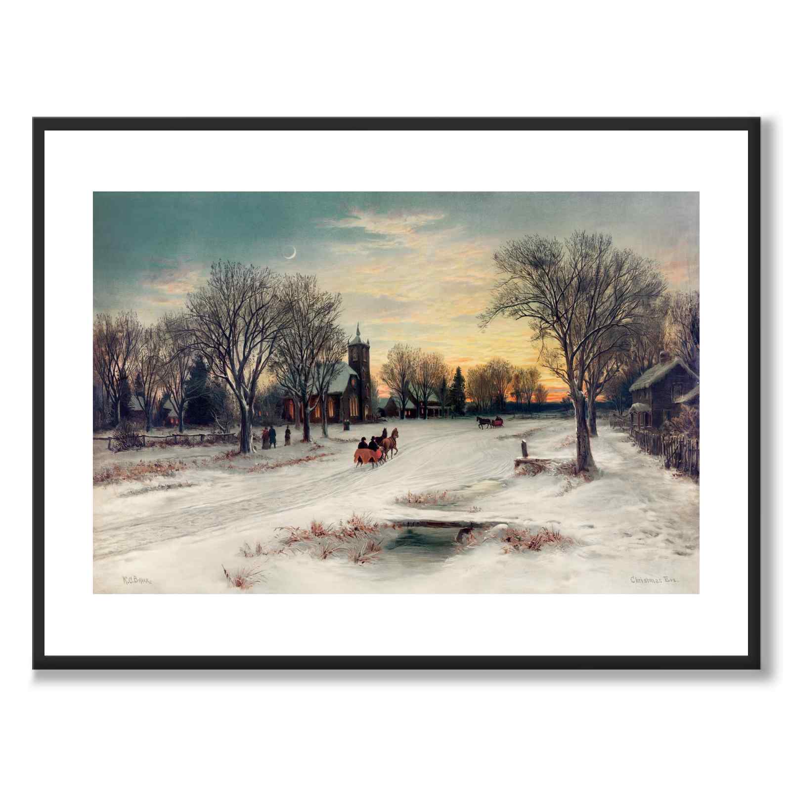 Christmas Eve as an art poster from Historly – with white border without title