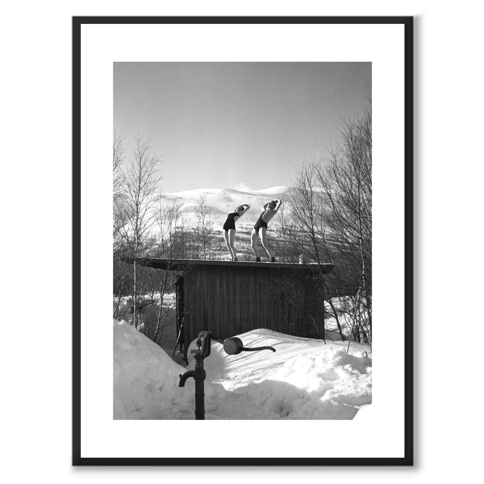 Björkliden 1943 as a historic photograph and poster from Historly – with white border without title