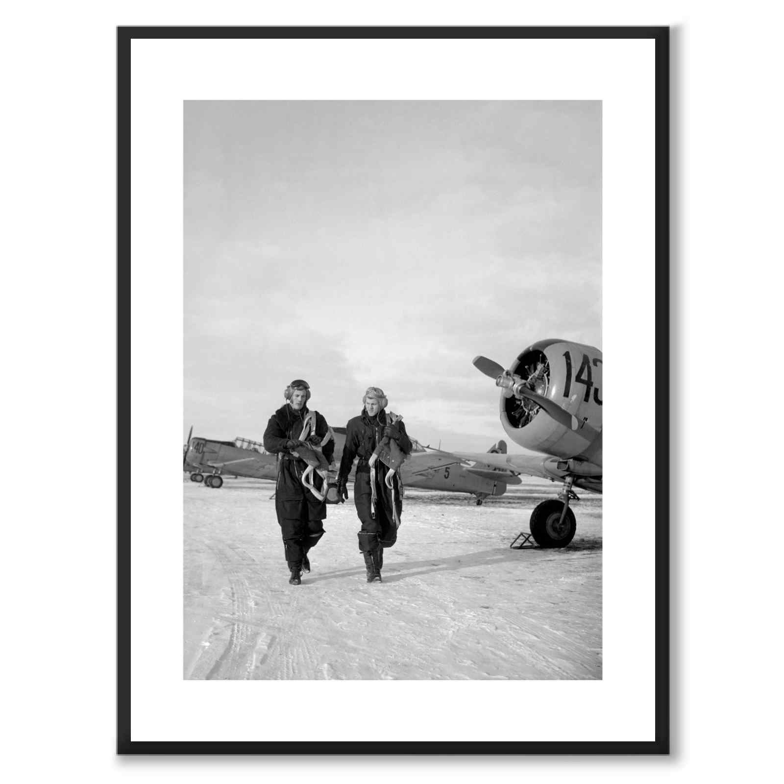 The Air Force Academy in Ljungbyhed as a historic photograph and poster from Historly – with white border without title