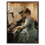 At the Piano av Albert Edelfelt som konstposter från Historly – helbild utan vit kant