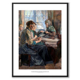 Fisherwomen Mending Nets, Bohuslän as an art poster from Historly – with white border and title