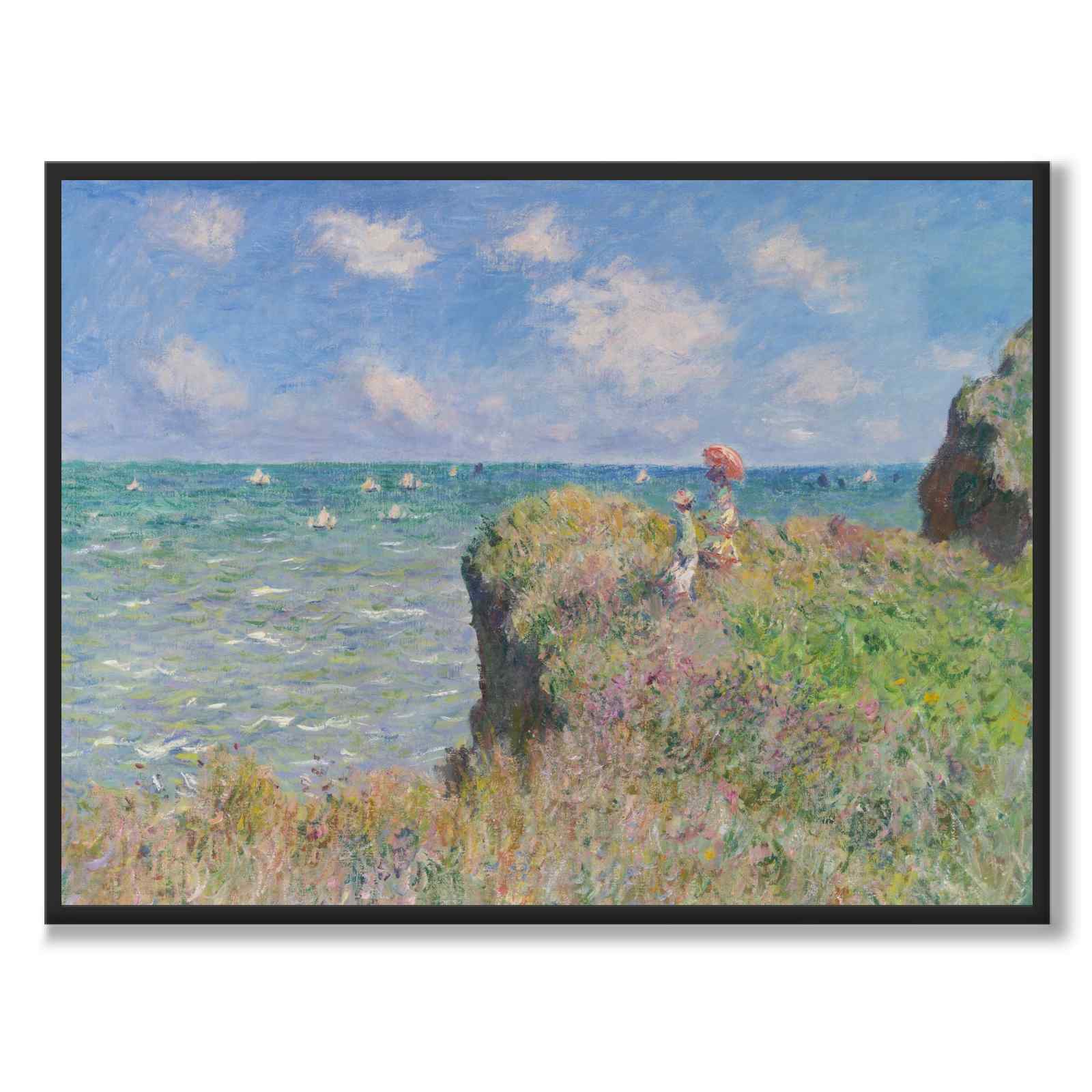 Cliff Walk at Pourville by Claude Monet as an art poster from Historly – full image without white border