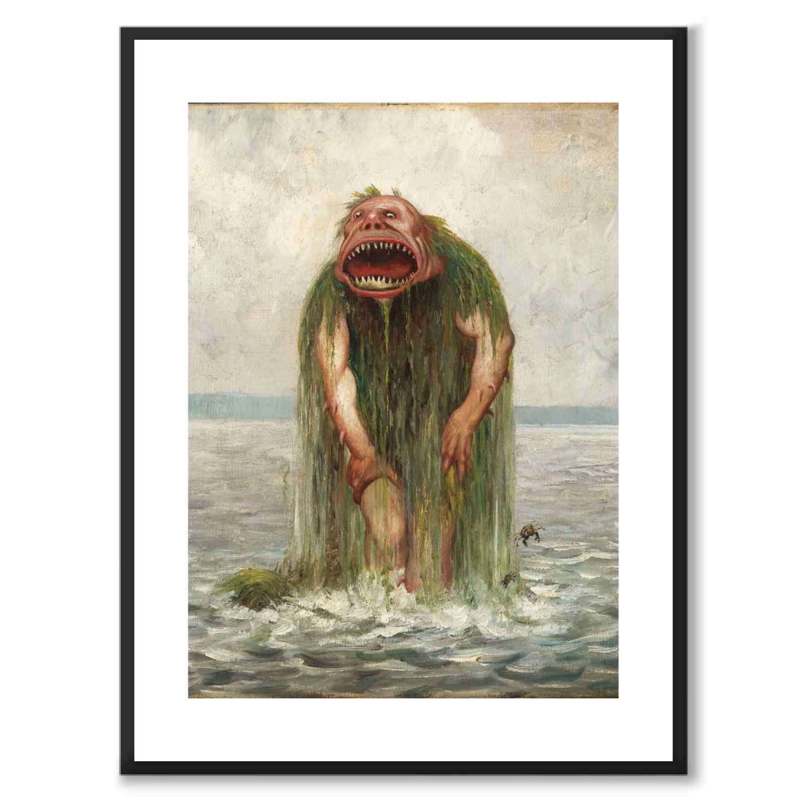 The Sea Monster as a poster featuring Nordic mythology and folklore from Historly – with white border without title