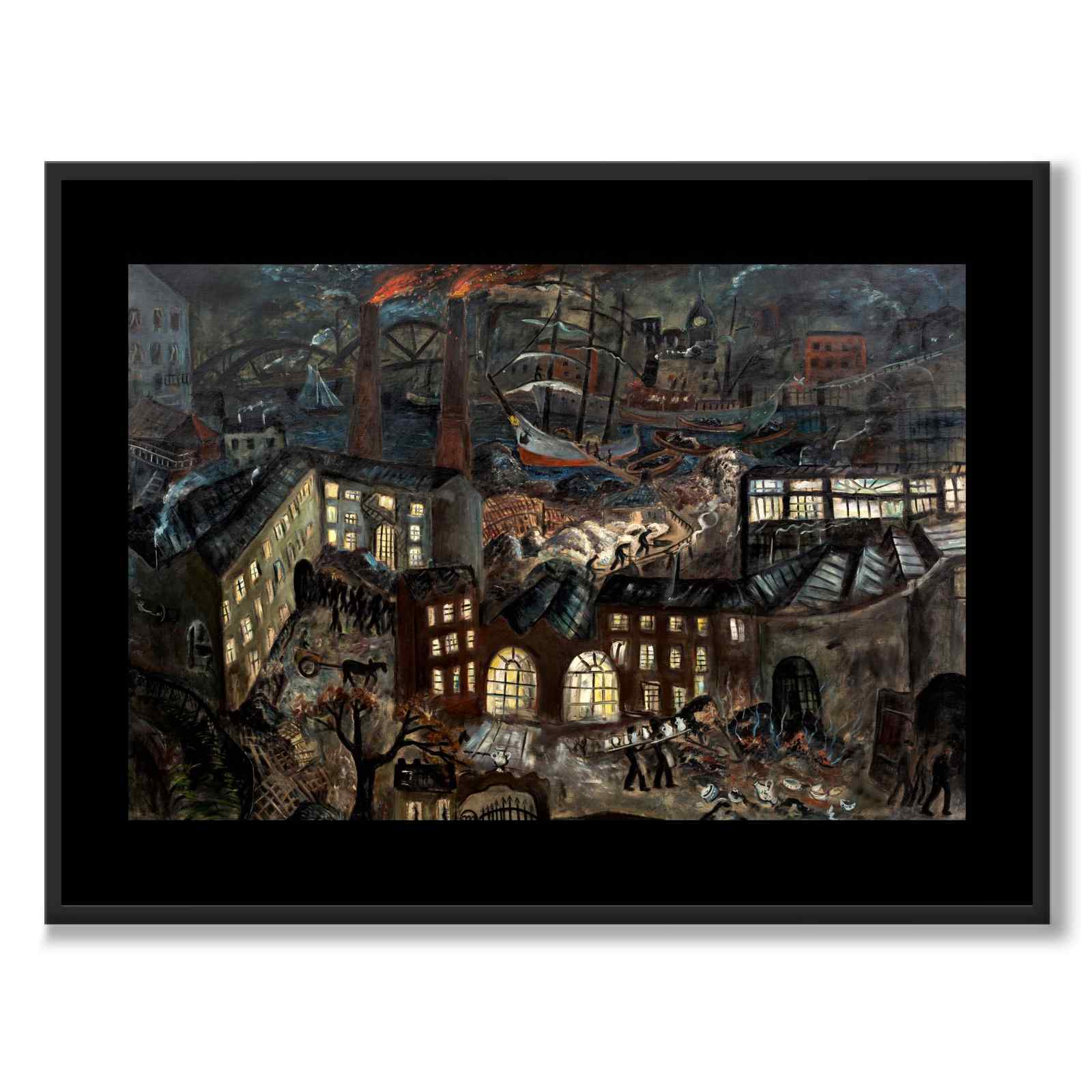 Black Collection - The Porcelain Factory som historisk Stockholmsposter från Historly – med svart bakgrund utan titel