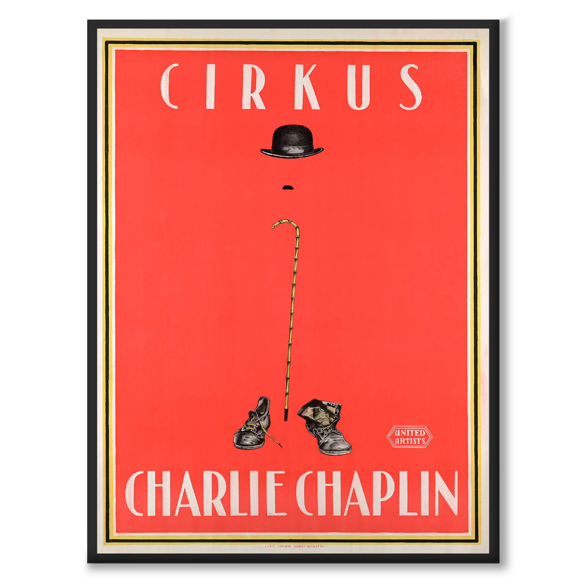 Charlie Chaplin som vintageillustration och poster från Historly – bild 1