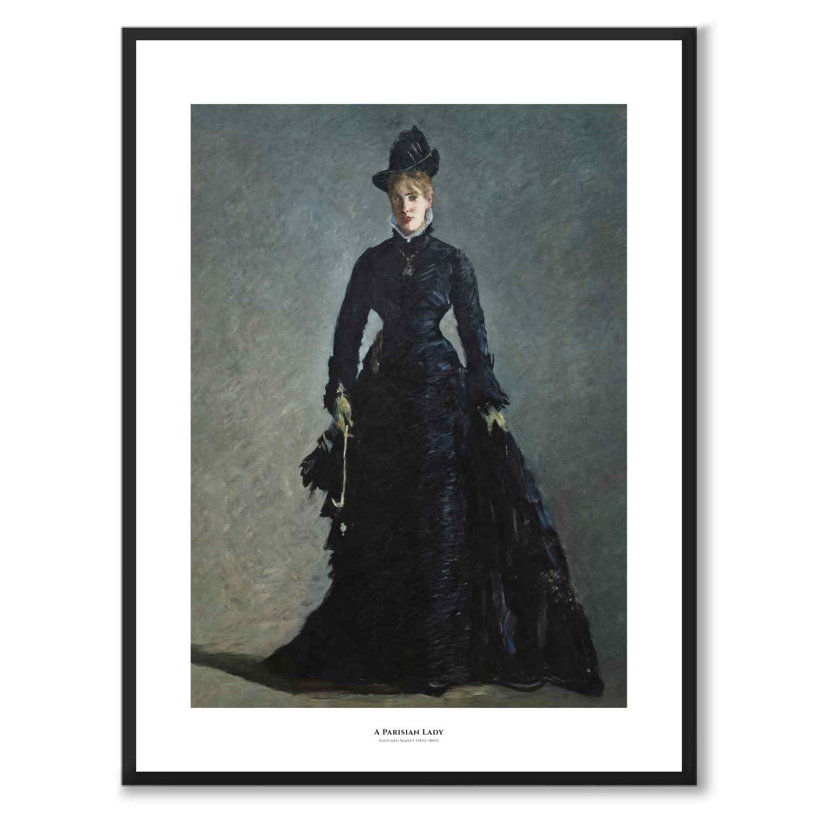 A Parisian Lady som konstposter från Historly – med vit kant och titel