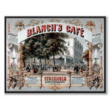 Blanch's Café som historisk Stockholmsposter från Historly – helbild utan vit kant