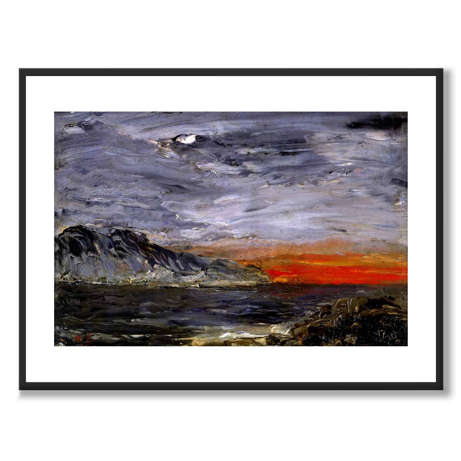 Sunset av August Strindberg som konstposter från Historly – med vit kant utan titel