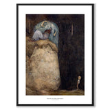Vad Vill Du Här i Min Skog? av John Bauer som poster med nordisk mytologi och folktro från Historly – med vit kant och titel
