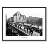 Sankt Eriksbron 1940 som historisk Stockholmsposter från Historly – med vit kant och titel