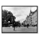 Vasagatan 1895 som historisk Stockholmsposter från Historly – helbild utan vit kant