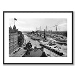 Port of Gothenburg 1940 som historisk Göteborgsposter från Historly – med vit kant utan titel