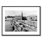 Vasabron 1900 som historisk Stockholmsposter från Historly – med vit kant utan titel