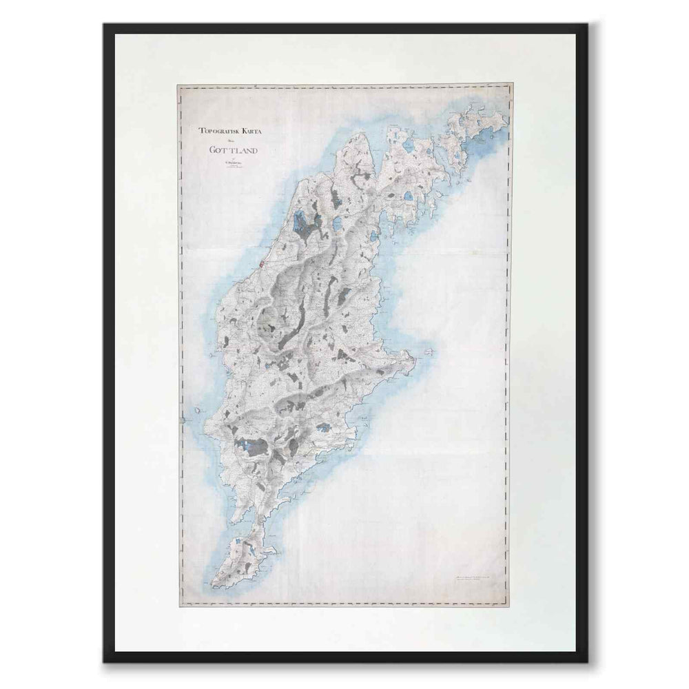 Gotland 1800 som historisk karta och poster från Historly – helbild utan vit kant