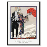 Le Départ Pour le Casino som vintageillustration och poster från Historly – bild 1