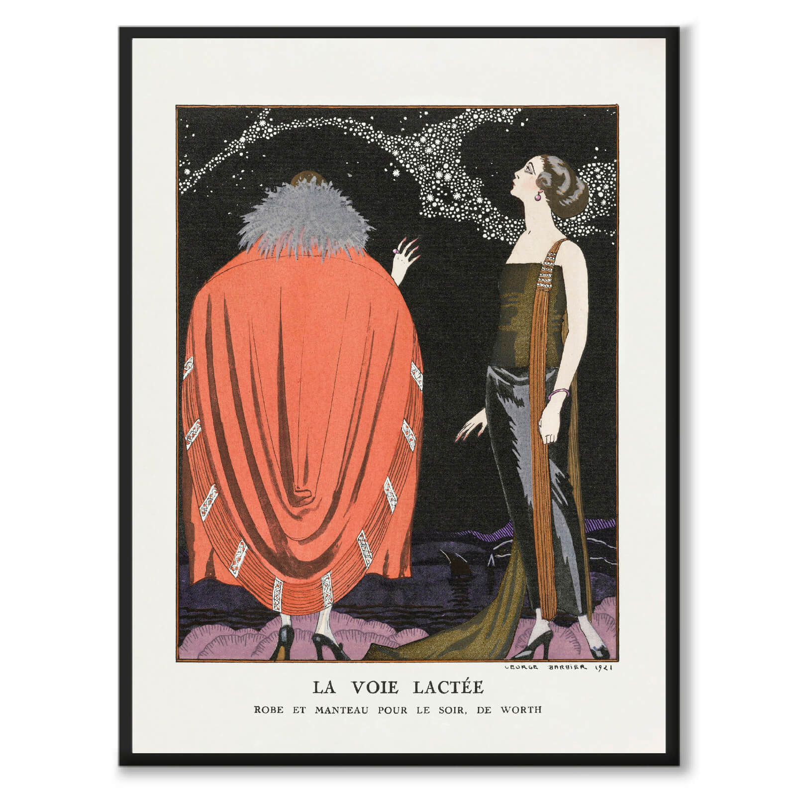 La Voie Lactée som vintageillustration och poster från Historly – bild 1